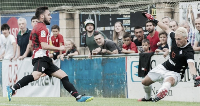 Unai López anotando su primer gol en la pretemporada | Fotografía: Athletic Club