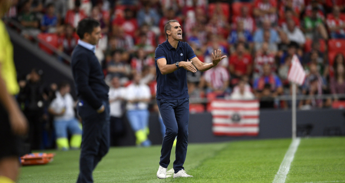 Gaizka Garitano durante un partido en San Mamés // FOTO: Athletic Club