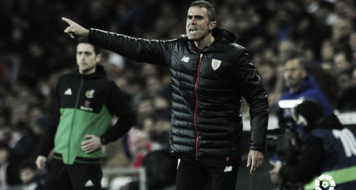 Garitano en el partido ante el Betis | Fotografía: LaLiga