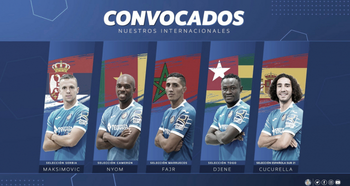 Lista de jugadores convocados por sus selecciones | Fuente: Getafe CF