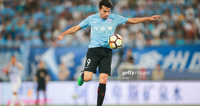 <strong>Gaitán playing for </strong><strong>Dalian Yifang: (Getty Images: VOG)</strong>