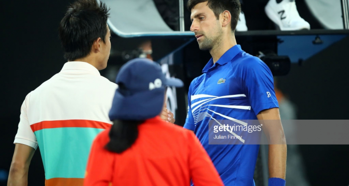 Djokovic extends his winning run over the Japanese to 15 matches (Image source: Julian Finney/Getty Images)