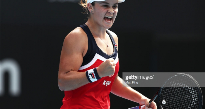 Barty celebrates after her win/Photo: Matt King/Getty Images