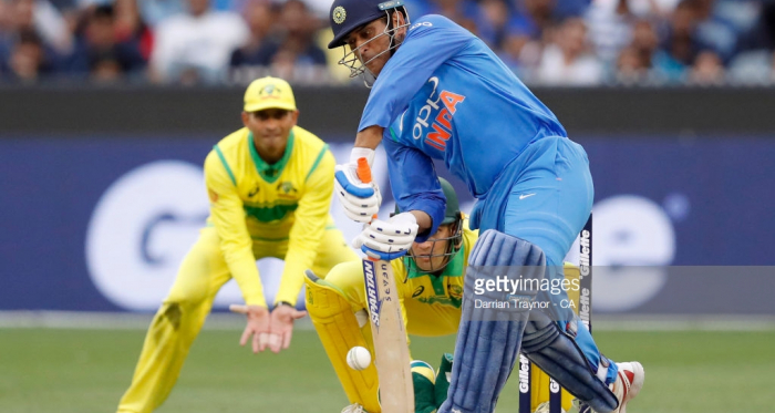 MS Dhoni in action against the Australians ((Photo by Darrian Traynor - CA/Cricket Australia/Getty Images)