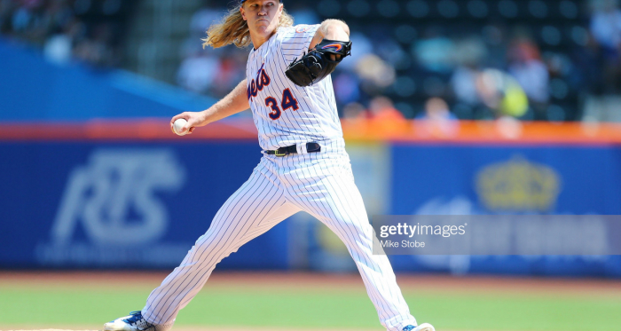  Syndergaard fires a pitch during New York's victory/Photo: Mike Stobe/Getty Images
