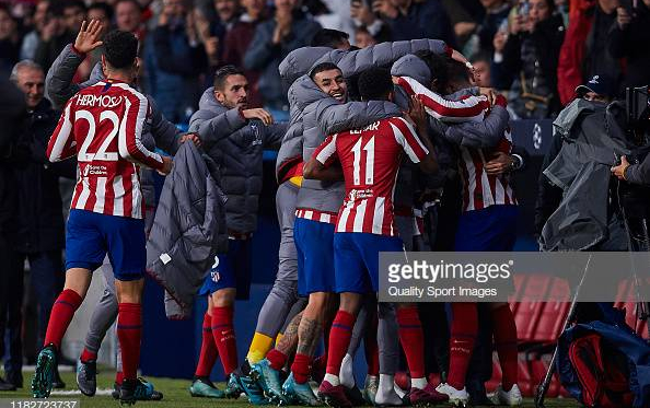 Atlético Madrid celebrates Morata winner (gettyimages/Quality Sport Images)