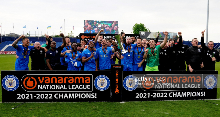 Stockport County 2-0 FC Halifax Town: Hatters crowned champions,  promoted to Football League