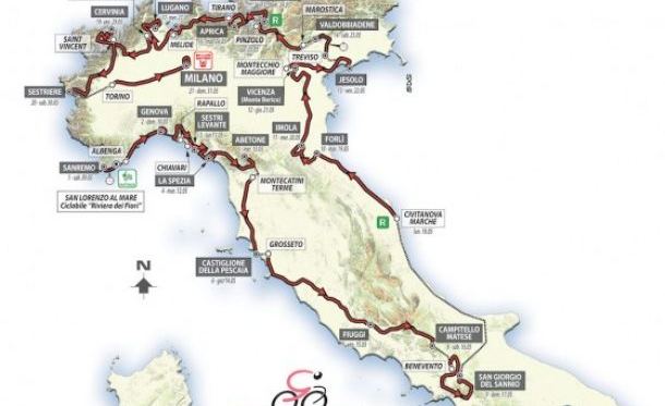 Parcours, coureurs, tout sur le Giro 2015
