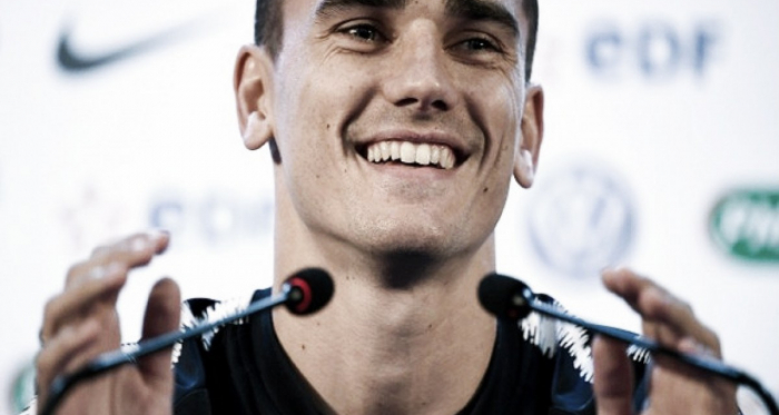 Antoine Griezmann en una conferencia de prensa | Foto: FFF