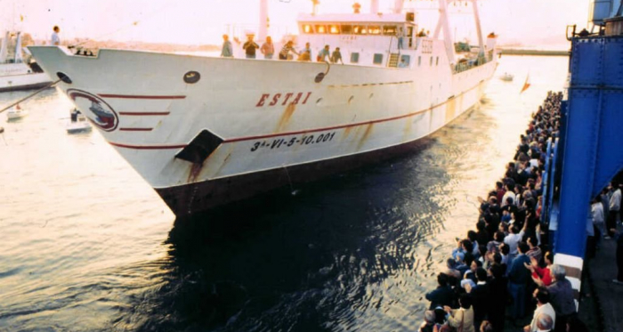 El pesquero Estai llegando a Vigo desde Canadá. Fuente: Atlantico.net