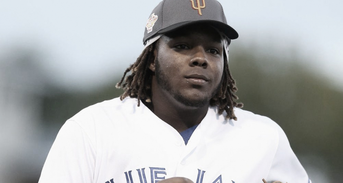 Vladimir Jr. en un partido con el filial de Blue Jays / Foto: Getty Images