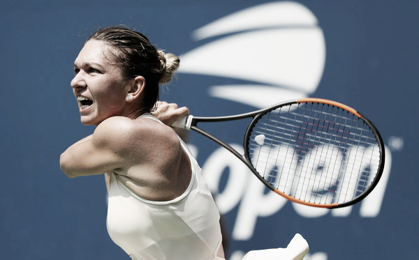 Simona Halep durante un partido en el pasado US Open. Foto: zimbio.com