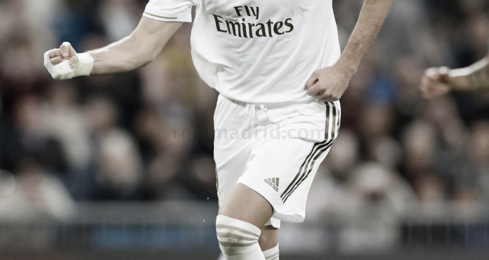 Benzema celebra su tanto/ Foto: Real Madrid C.F