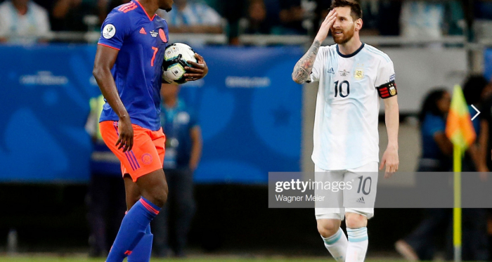 Colombia 2-0 Argentina: Messi left frustrated as Los Cafeteros take all three points in Group B&nbsp;