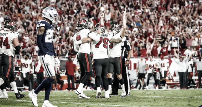 Tampa Bay Buccaneers vence Dallas Cowboys a segundos do fim na abertura da NFL