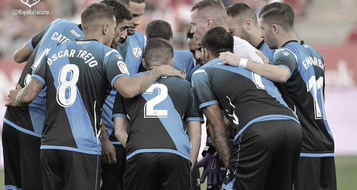 El once antes del Girona - Rayo Vallecano. / Fotografía: Rayo Vallecano. 