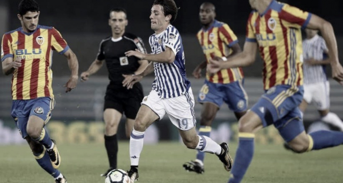 Odriozola jugando con el Real Sociedad | Foto: Prensa LaLiga