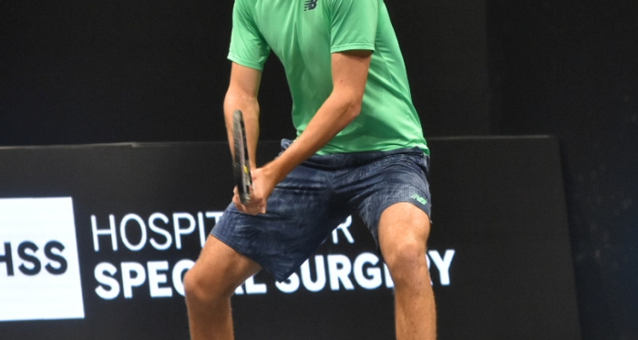 Opelka waiting to return serve in Long Island/Photo: John Lupo/VAVEL UK