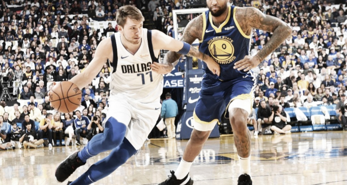 Luka Docic la rompió con un triple-doble frente a Warriors. Foto: NBA