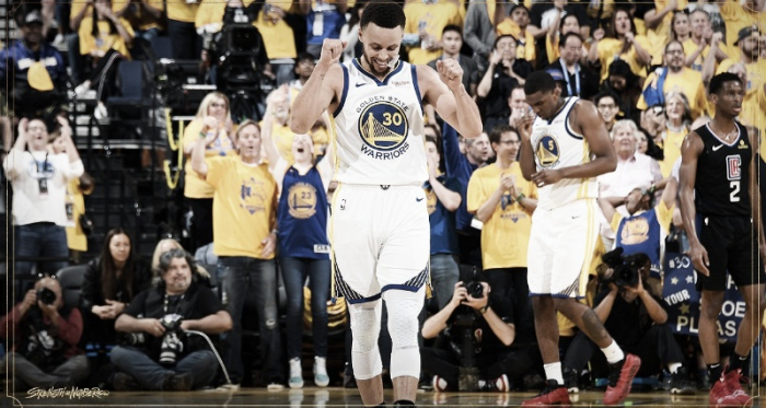 Steve Curry es el máximo anotador de triples en playoffs. Foto: Strenght off Numbers