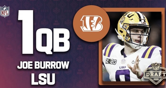 Joe Burrow, primera selección global de Draft 2020