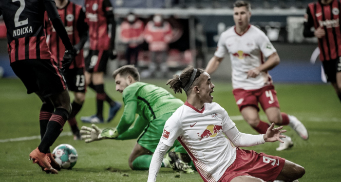 RB Leipzig busca empate com Eintracht Frankfurt, mas perde chance de colar na liderança