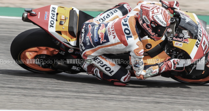 Márquez marca el mejor crono de la jornada del viernes pese a la caída en la FP2&nbsp;