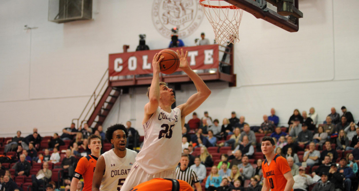 <div>Rapolas Ivanauskas leads top seed Colgate into the Patriot League tournament/Photo Bob Cornell/Colgate athletics</div>