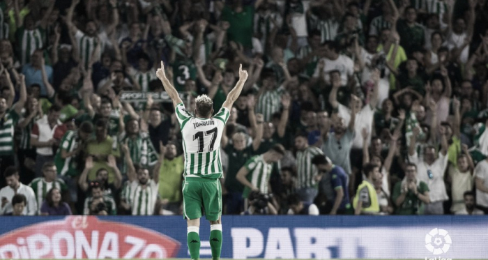 Joaquín celebrando un gol. Foto: LaLiga Santander