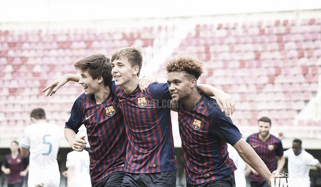 Los jugadores del Juvenil A ante el PSV | Foto: Noelia Déniz (VAVEL)
