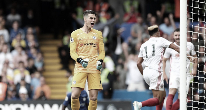 Kepa desesperado tras el gol en contra./ Foto: Premier League.