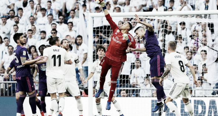 Keylor Navas en el partido ante el Real Madrid y el Celta | Foto: www.realmadrid.com