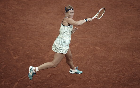 Kiki Bertens durante la semifinal del Mutua Madrid Open frente a Sloane Stephens. Foto: gettyimages.es