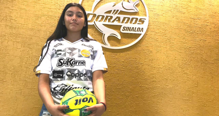 Kimberly Hernández primera jugadora de Doradas de Sinaloa en ser Seleccionada Nacional. (Imagen: Dorados de Sinaloa)