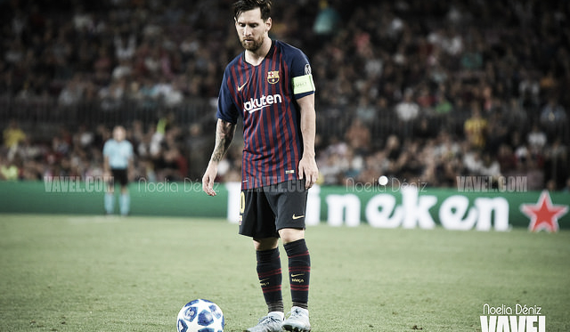 Imagen de Messi durante el partido con el PSV esta temporada | Foto: Noelia Déniz - VAVEL