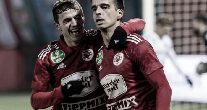 Com gol e assistência em goleada, Matheus Leoni destaca luta para Kisvárda recuperar liderança na Hungria