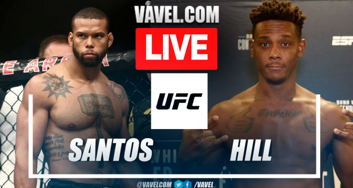 Summary and highlights of Thiago Santos vs Jamahal Hill in UFC Night