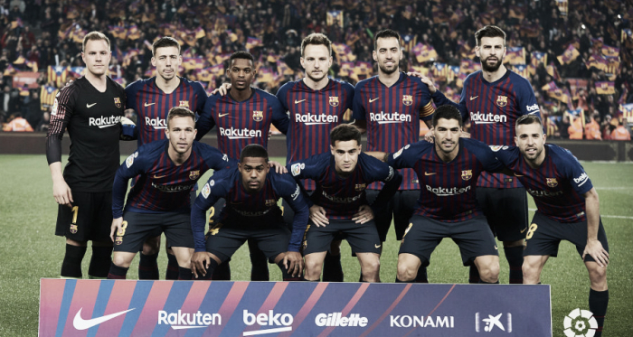 Plantilla del FC Barcelona // Foto: La Liga