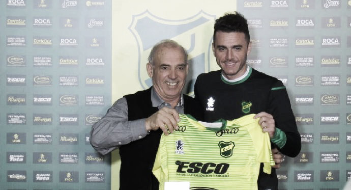 Mariano Soso junto a José Lemme. Foto: Club Defensa y Justicia. 