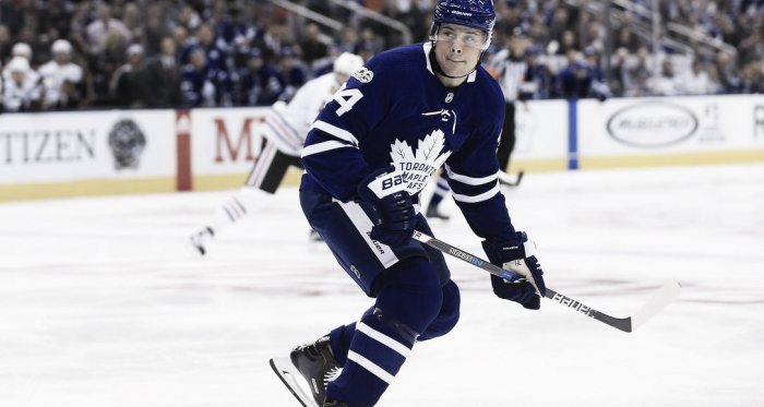 Toronto Maple Leafs centerman Auston Matthews will not play for at least four weeks due to a shoulder injury. (Photo: Rene Johnston/Toronto Star)