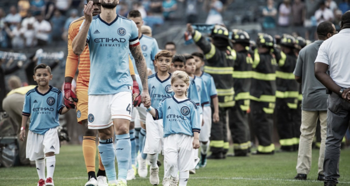 Maxime Chanot leading out his men. | Photo: New York City FC