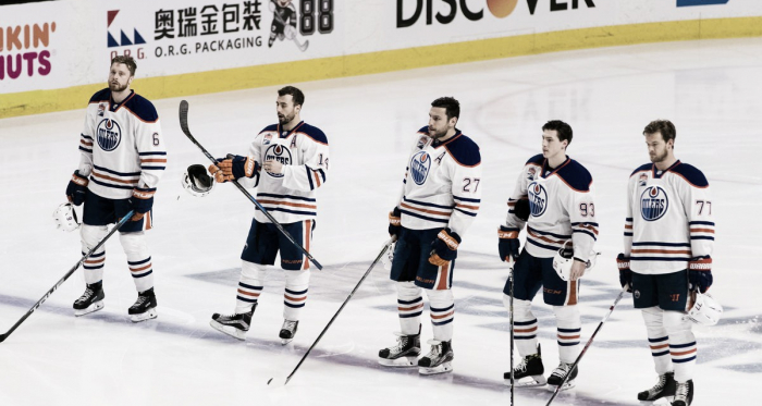 Oilers in the playoffs (Courtesy of USA TODAY Sports, John Hefti)