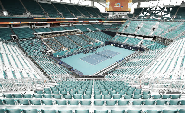 Vista panorámica de la pista central del Hard Rock Stadium. Foto: gettyimages.es