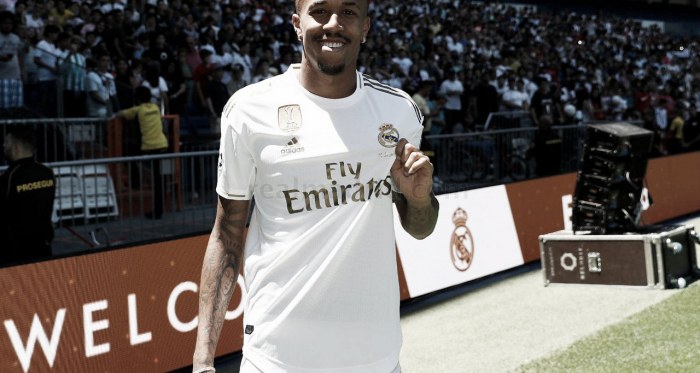 Eder Militao en su presentación con el Real Madrid / Foto: realmadrid.com
