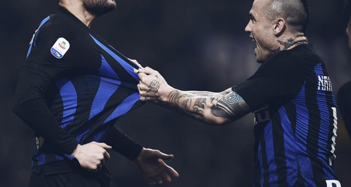 esultanza d'ambrosio e nainggolan (fonte foto twitter inter)