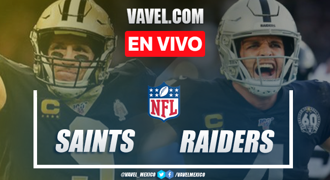 Resumen y anotaciones del New Orleans Saints 24-34 Las Vegas Raiders en NFL 2020