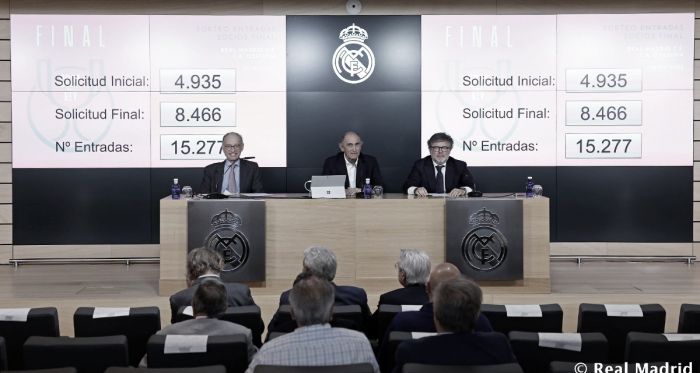 El Real Madrid adjudica 15.277 entradas para la final de la Copa del Rey