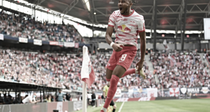 Com show de N'kunku, RB Leipzig goleia Hertha Berlin em casa pela Bundesliga