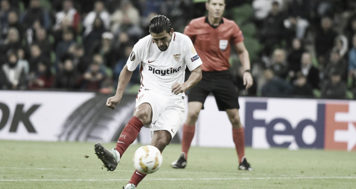 Nolito en el encuentro contra Krasnodar del pasado mes de octubre | Foto: Sevilla FC