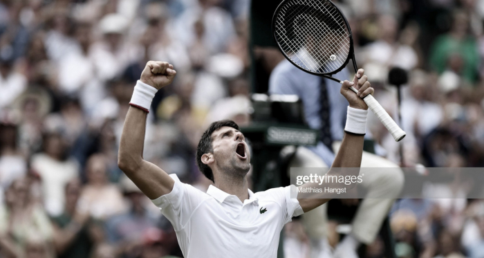 Djokovic celebra la victoria. Foto: Getty Images.